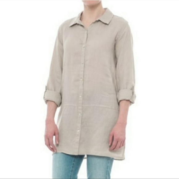 ● TAHARI | 100% Linen tunic blouse 1x - Picture 16 of 16